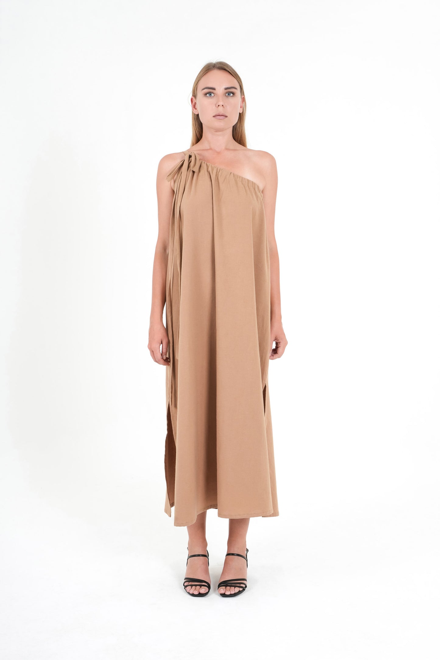 Linum One-Shoulder Maxi Dress