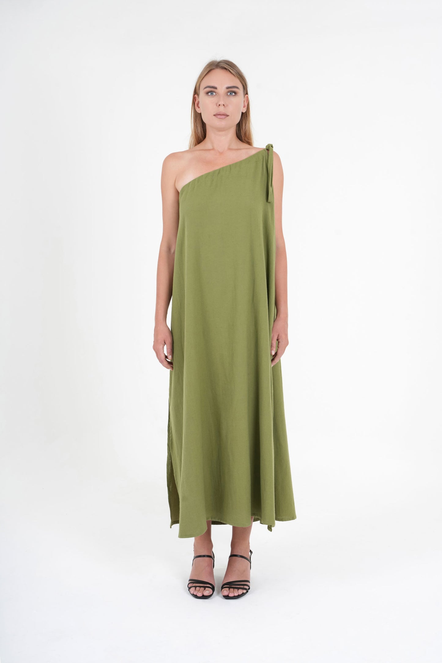 Linum One-Shoulder Maxi Dress