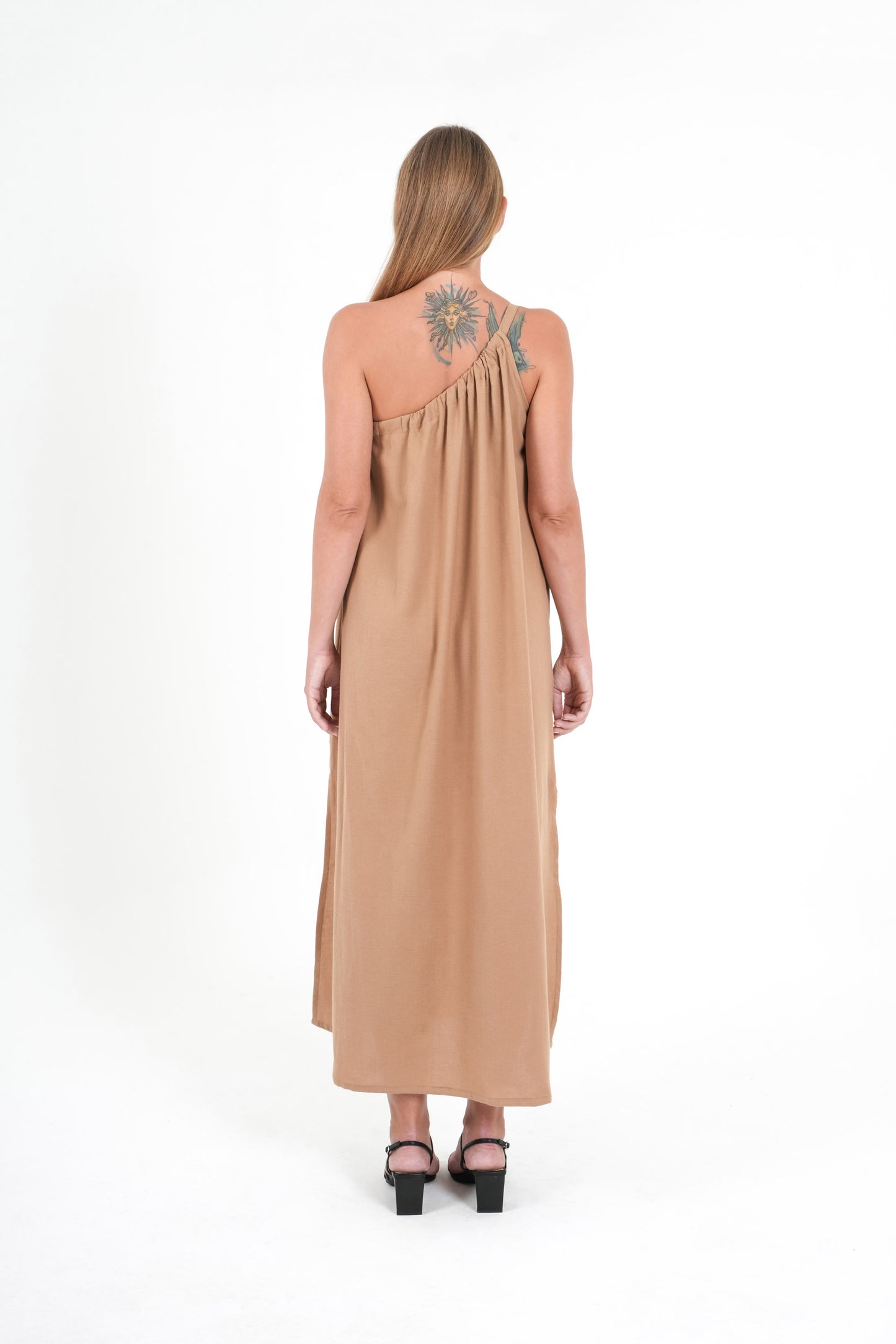 Linum One-Shoulder Maxi Dress