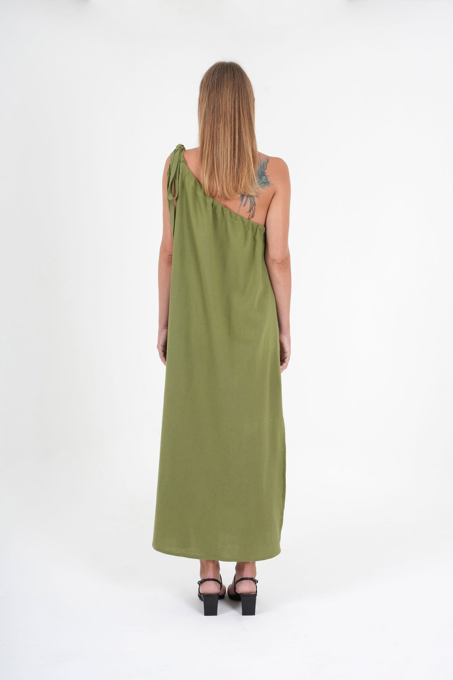 Linum One-Shoulder Maxi Dress