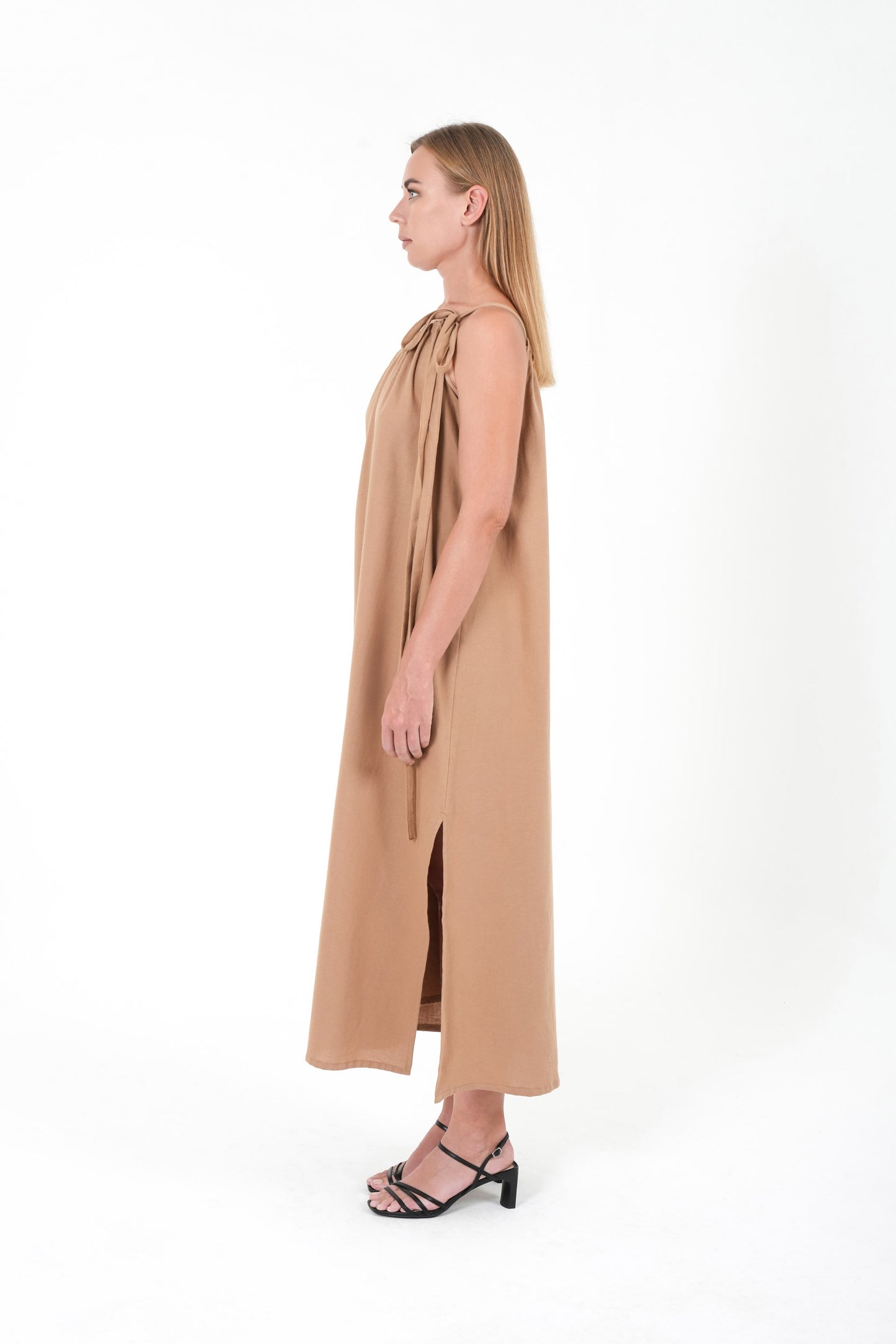 Linum One-Shoulder Maxi Dress