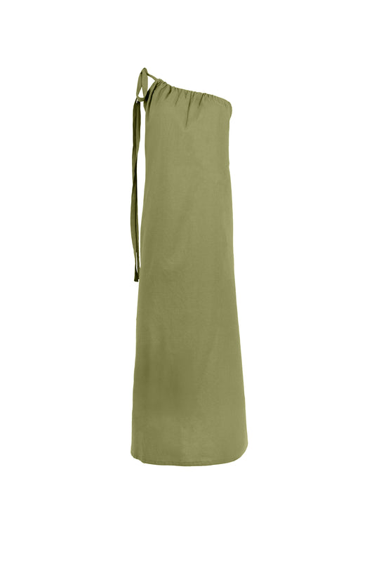 Linum One-Shoulder Maxi Dress