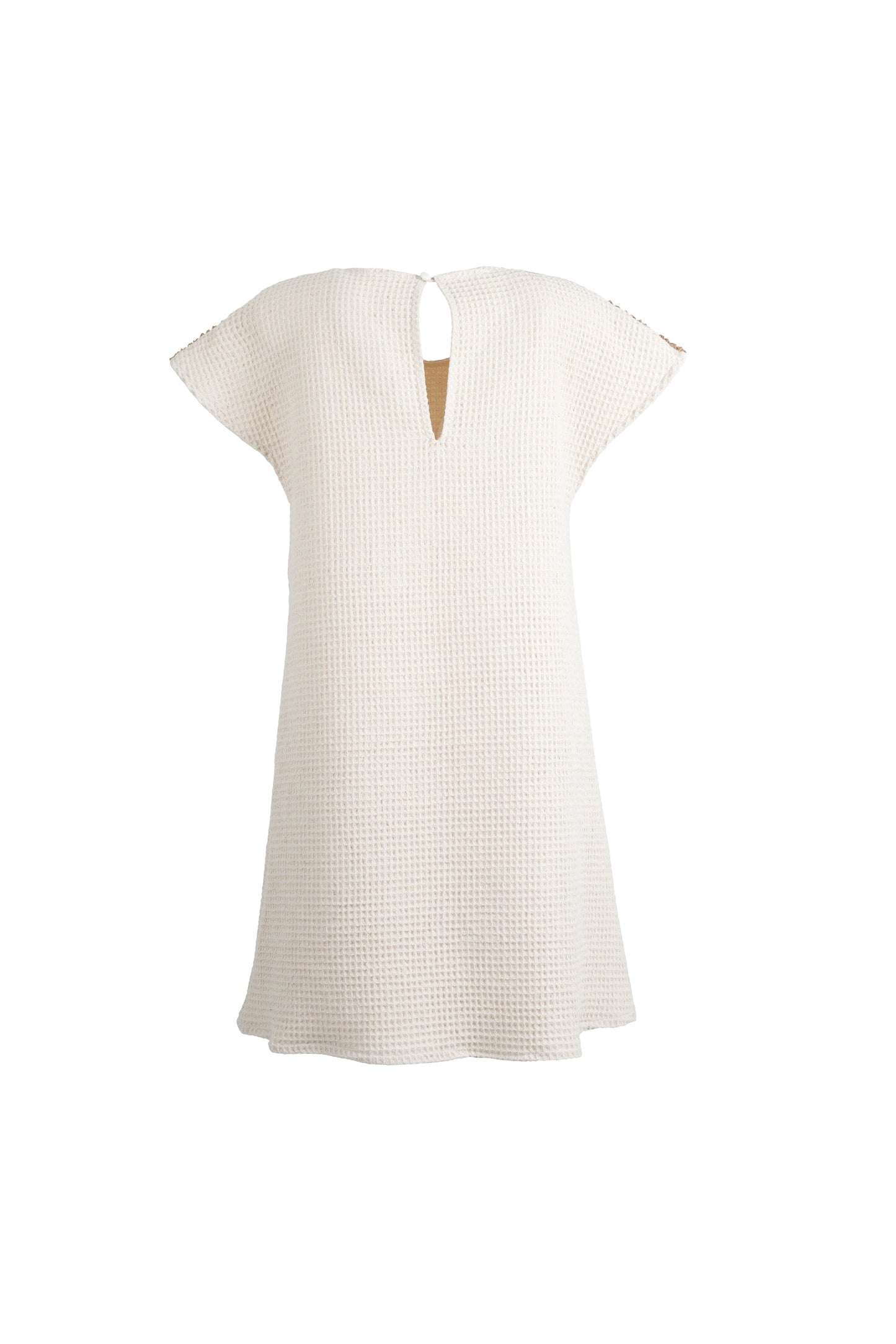 Adorn Above-the-Knee Waffle Cotton Dress