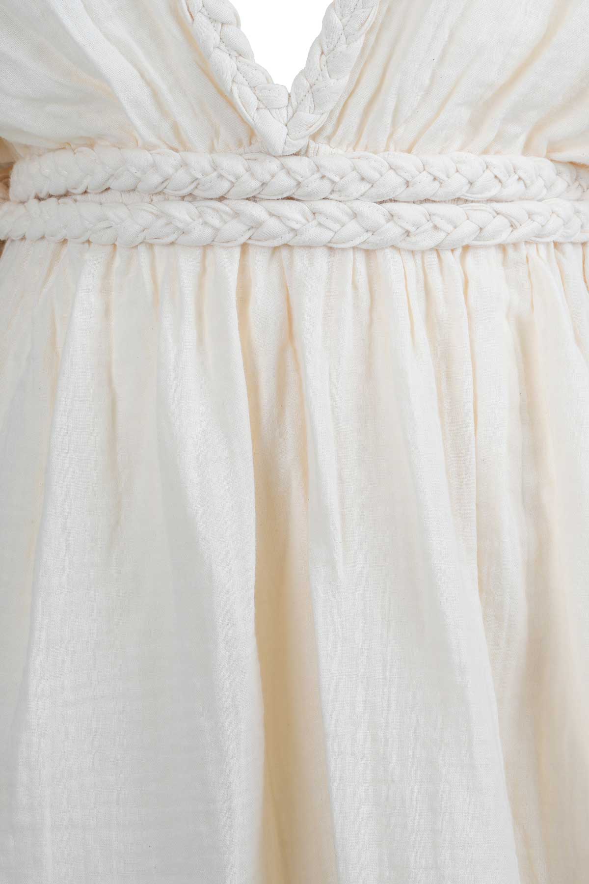 Eclectic Wide Sleeve Dress - Natural White