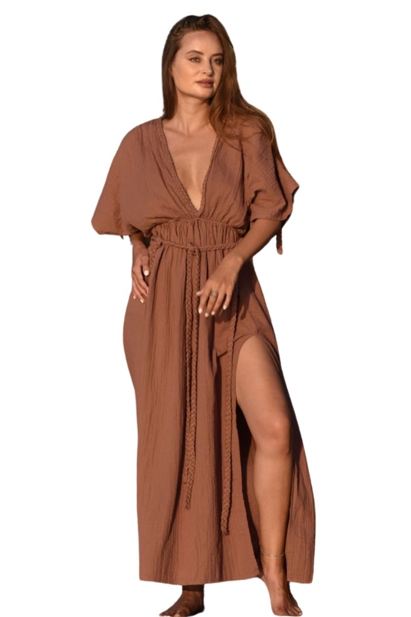 Eclectic Wide Sleeve Dress - Dusty Rose