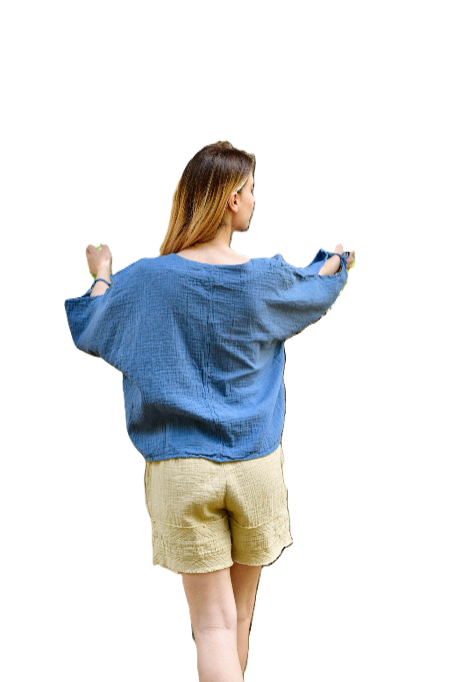 Indigo Blouse And Short