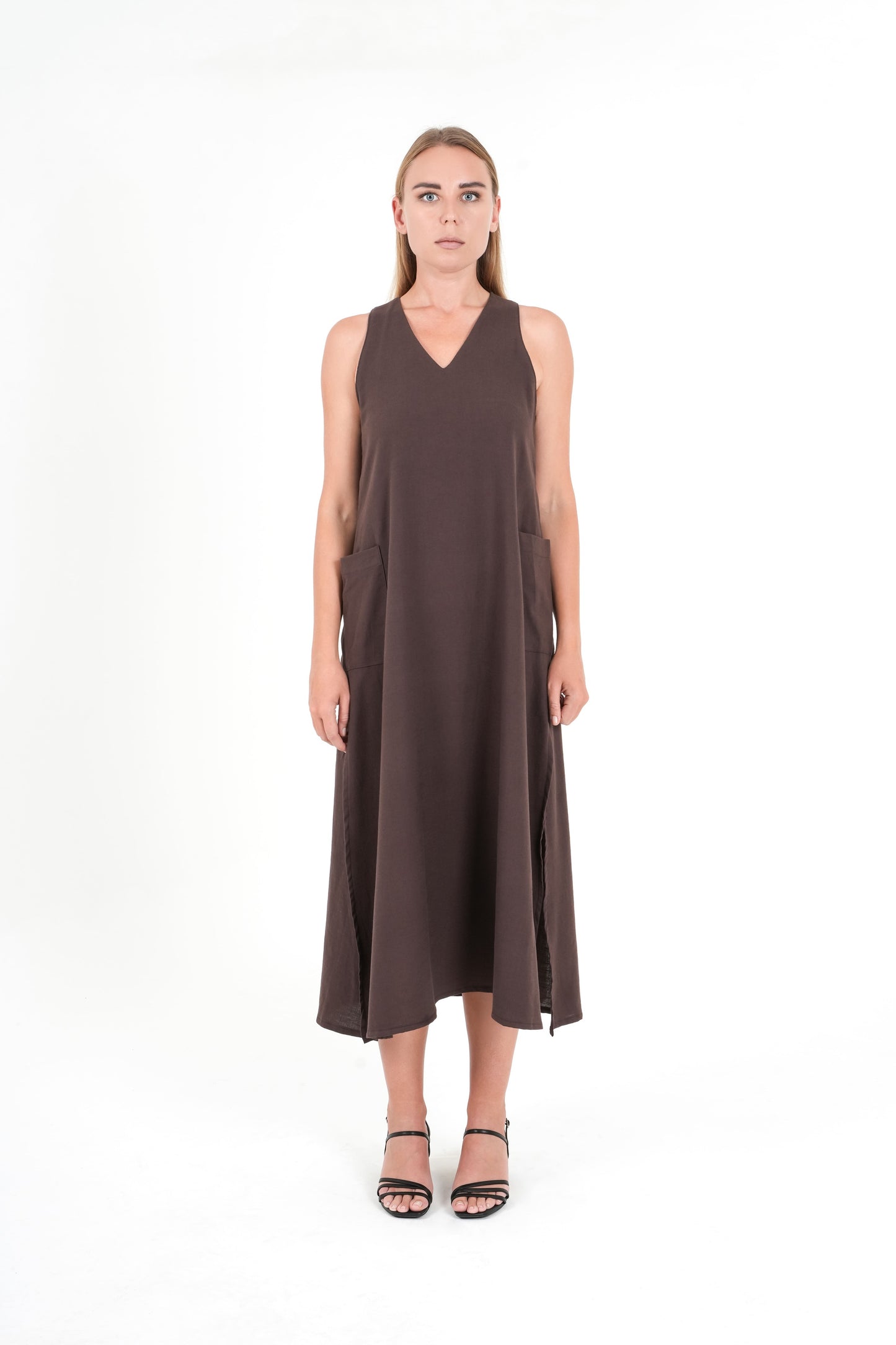 Bitter Pocket Maxi Dress - Brown
