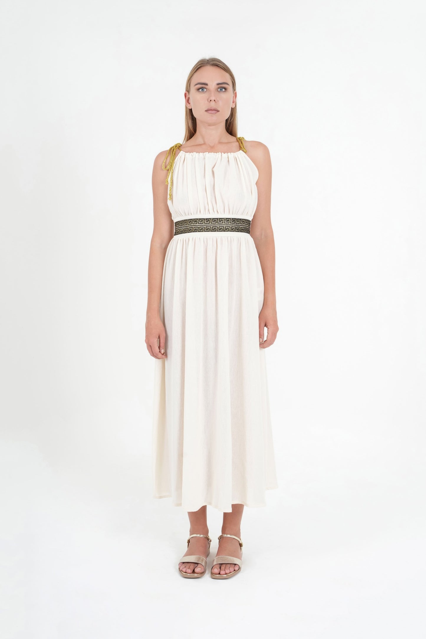 Meandros Dress White