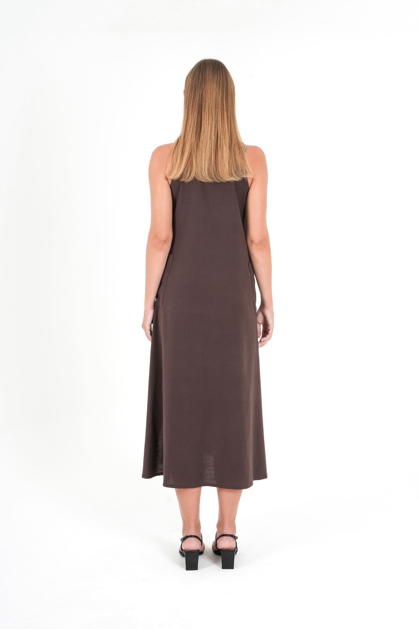 Bitter Pocket Maxi Dress - Brown