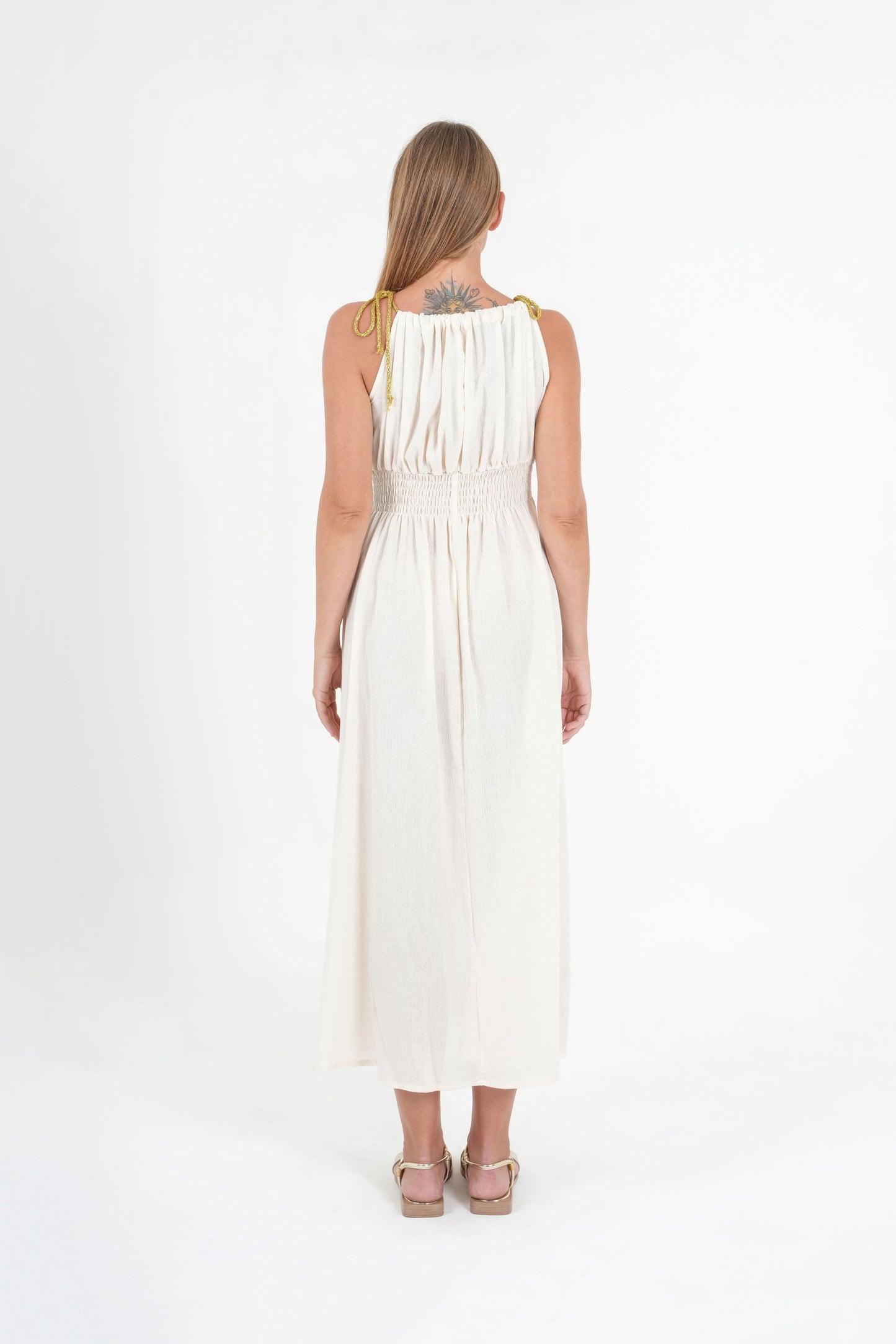 Meandros Dress White