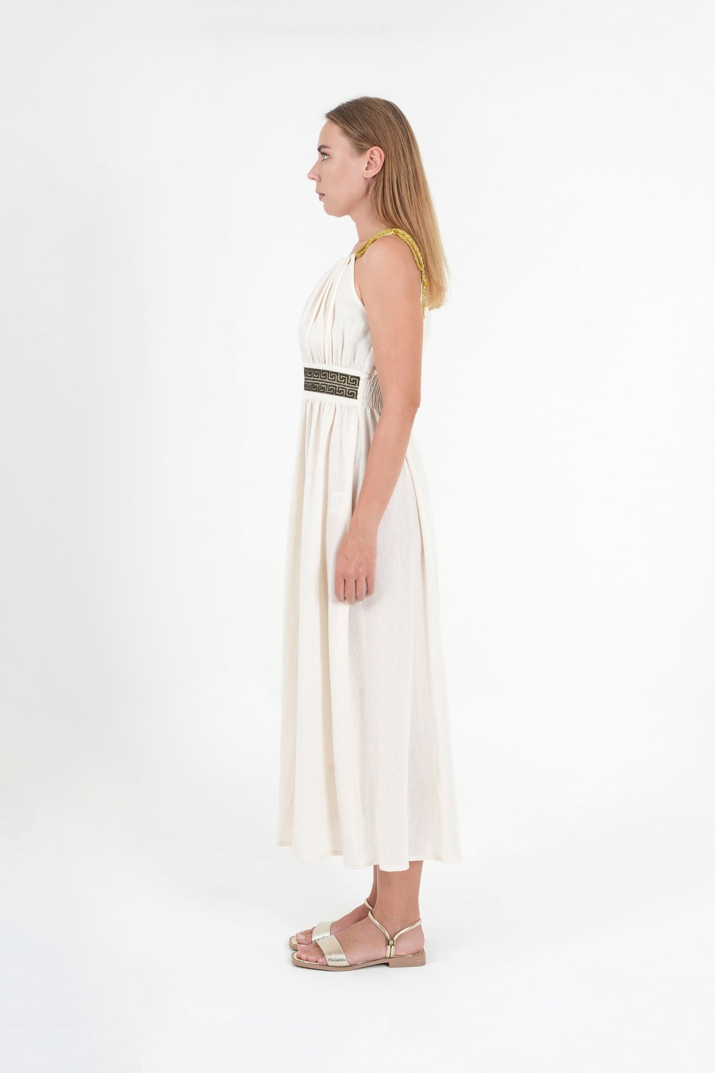 Meandros Dress White