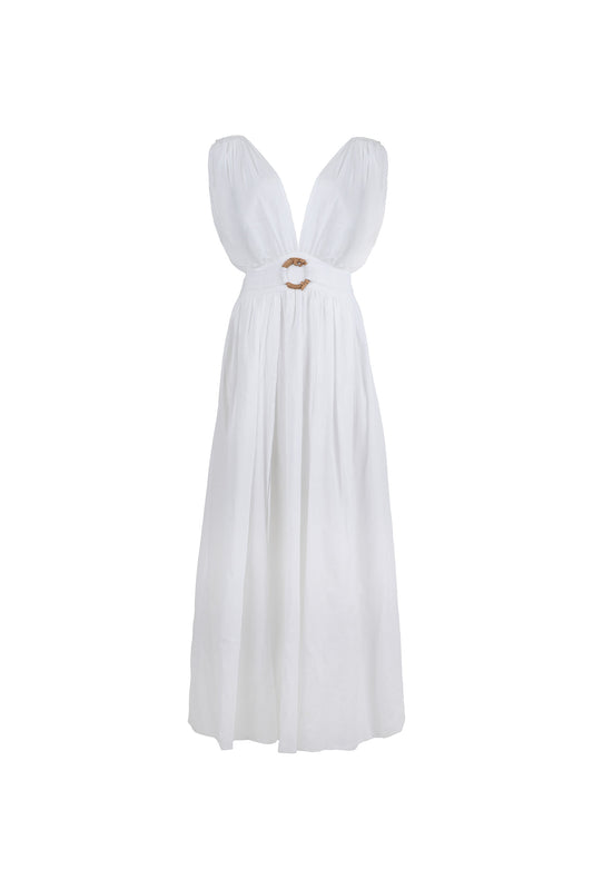 Alaya Deep V-Neck Dress