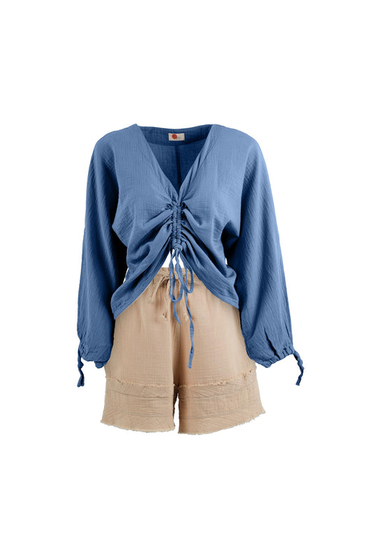 Indigo Blouse And Short