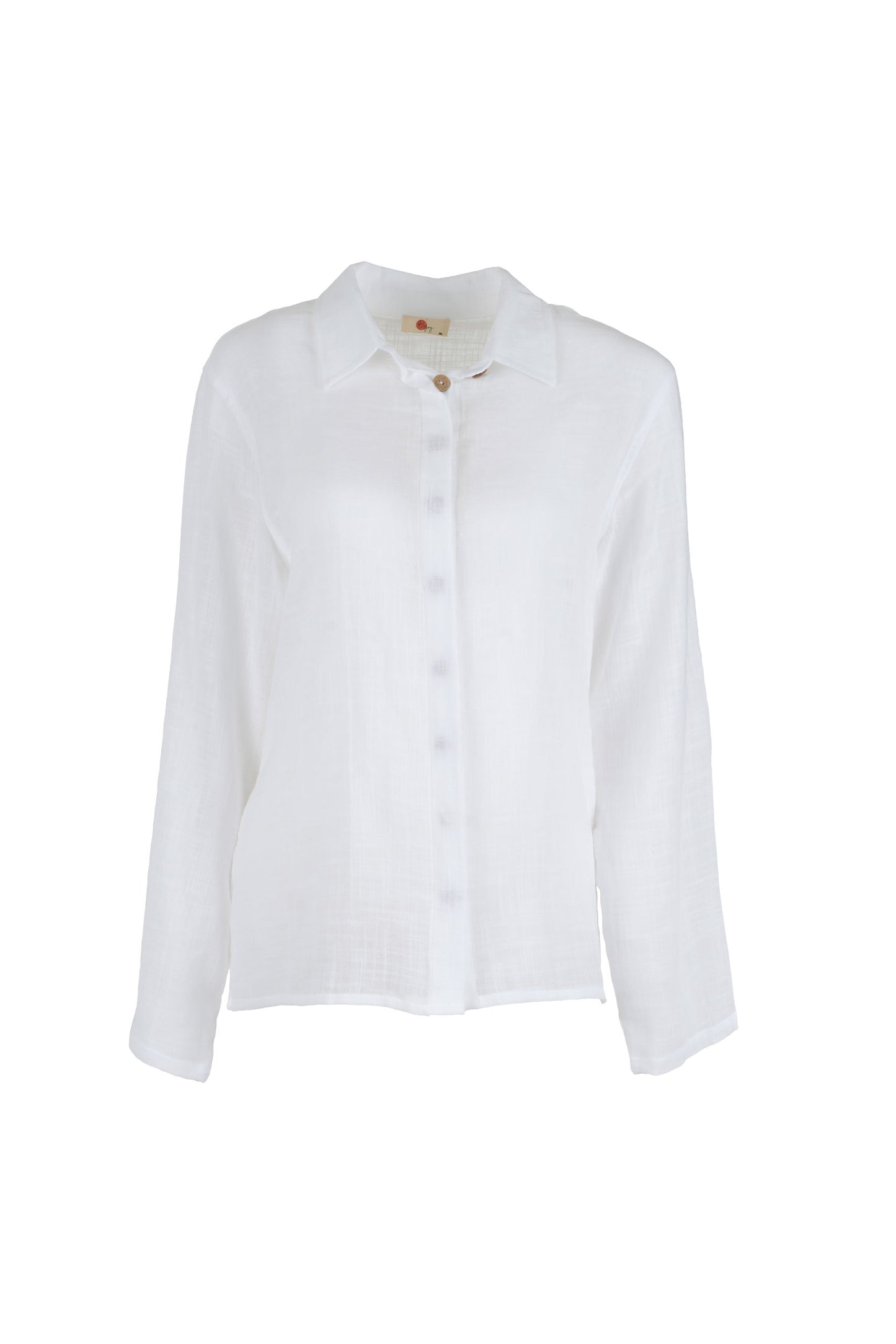 White Button-Down Summer Shirt
