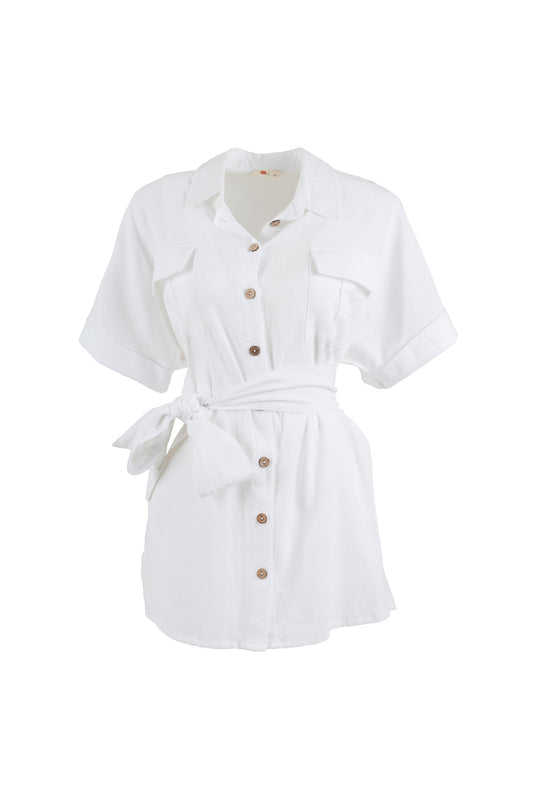 Women's White Shirt Dress