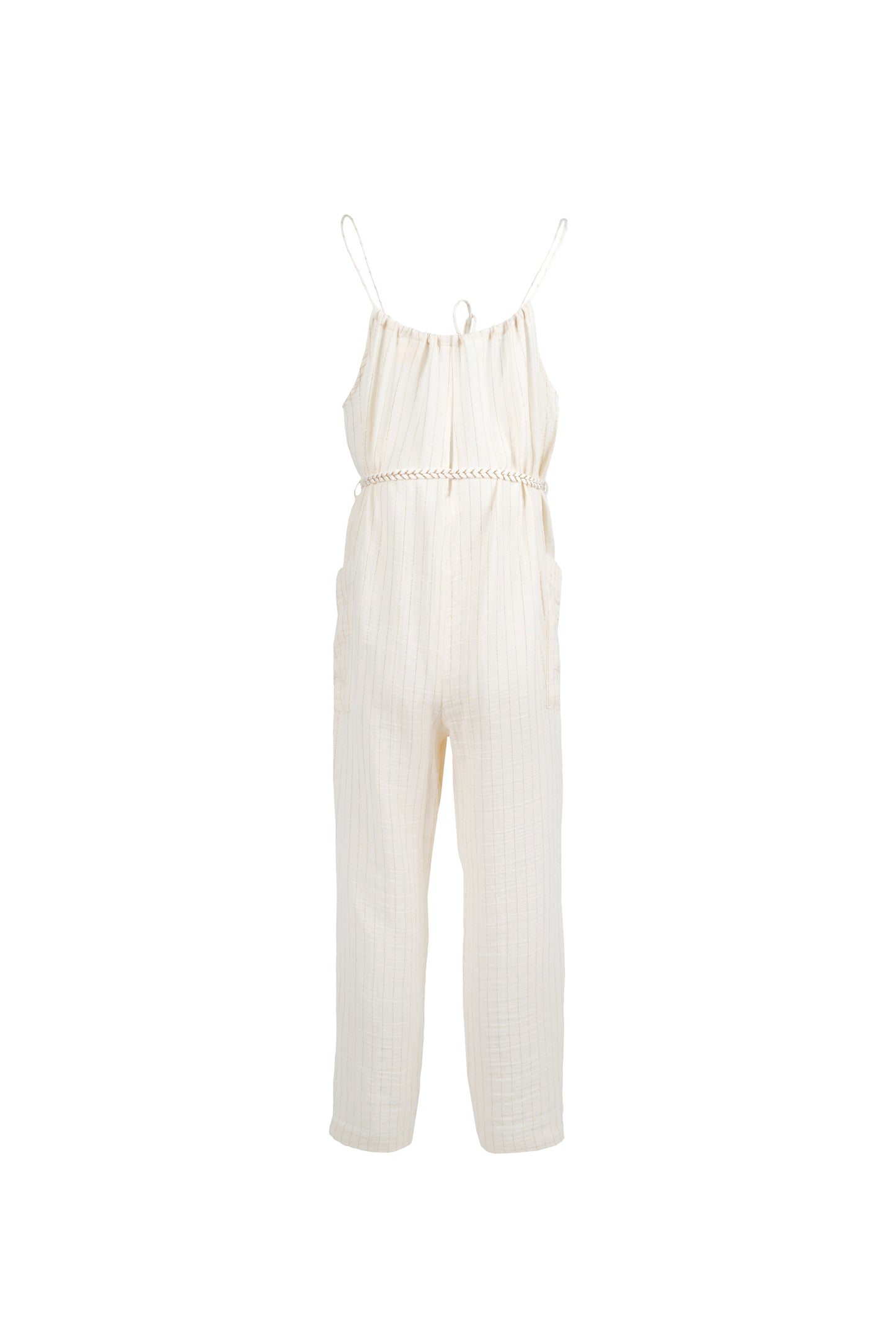 Ecru Stripped Jumpsuit