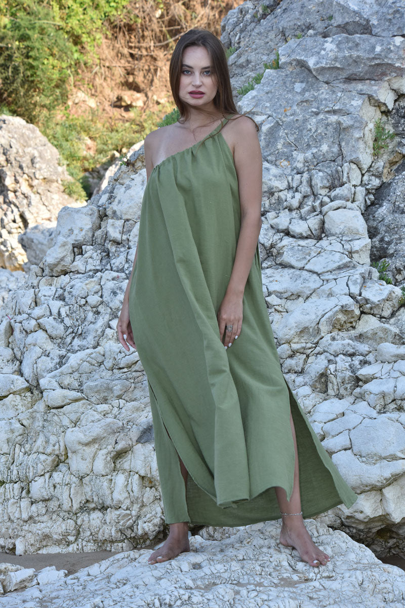 Linum Dress Khaki