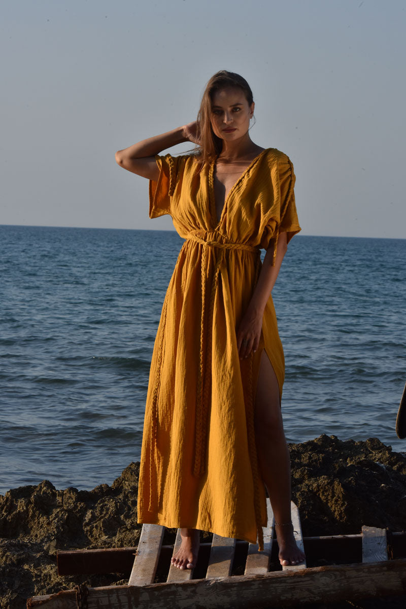 Eclectic Dress - Mustard