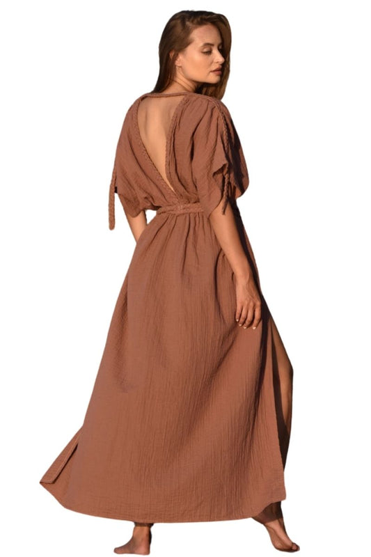 Eclectic Wide Sleeve Dress - Dusty Rose