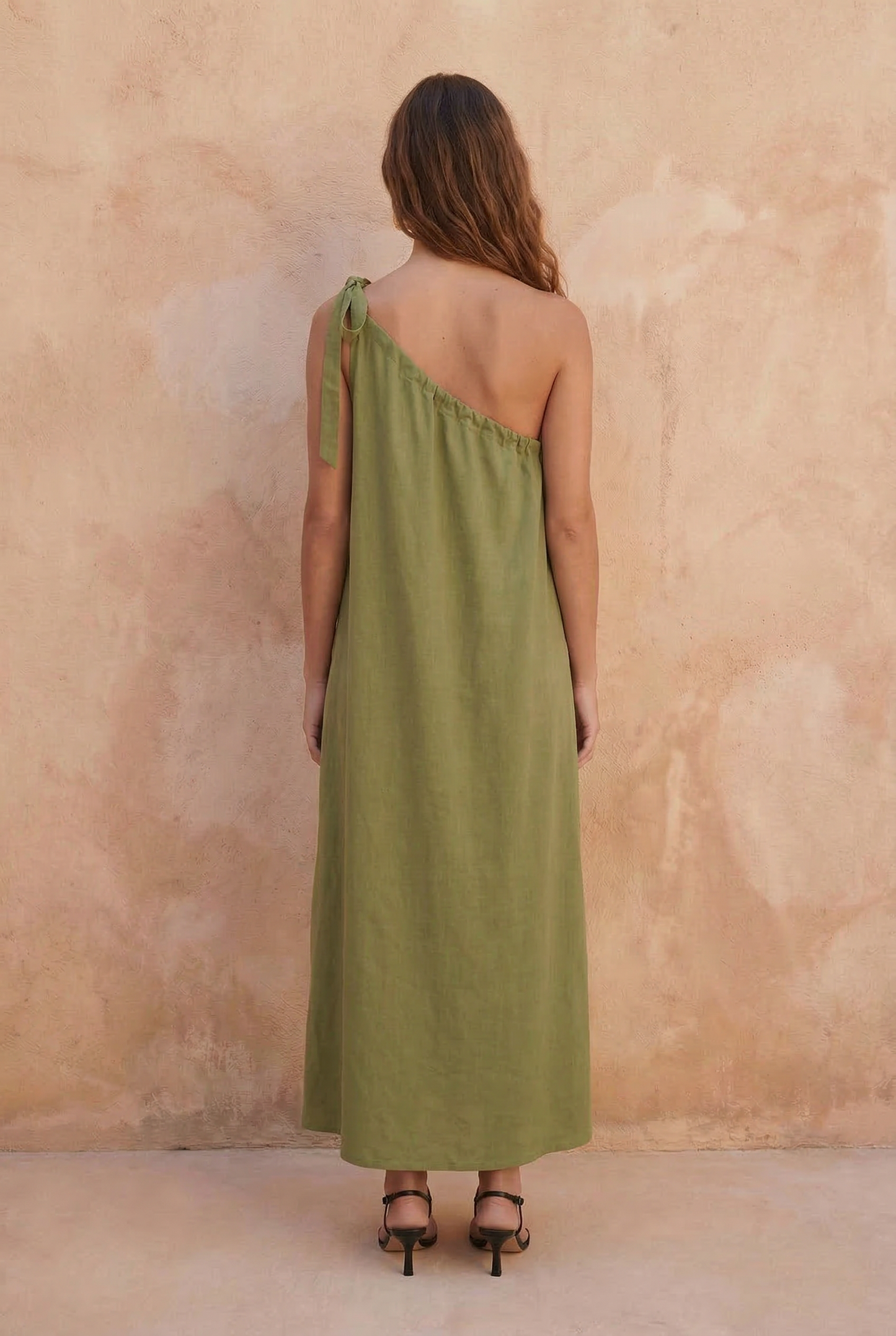 Linum One-Shoulder Maxi Dress
