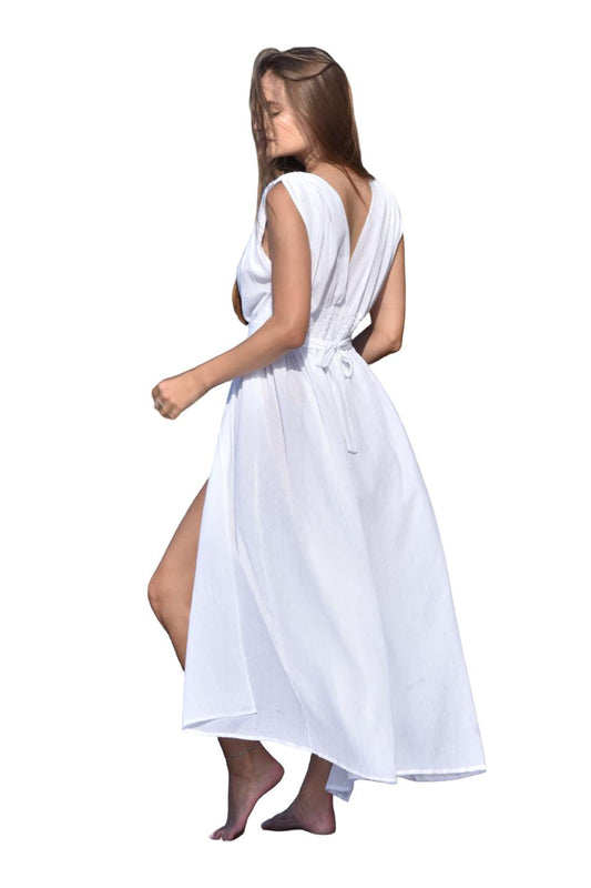 Alaya Deep V-Neck Dress