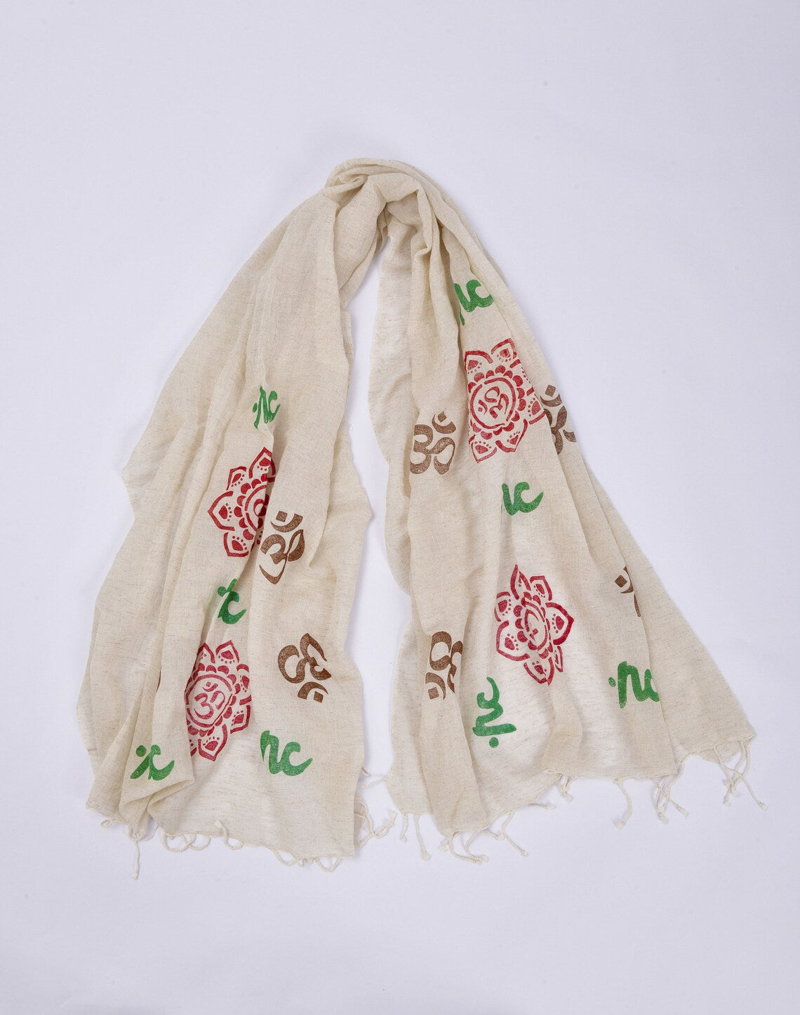 Handcrafted Natural Crinkle Cotton Shawl