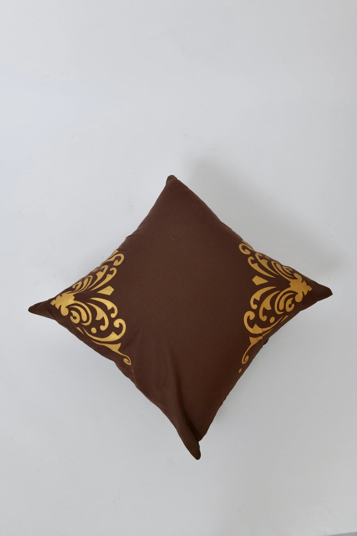 Handcrafted Pillow Cover, Brown and Gold Pillowcase