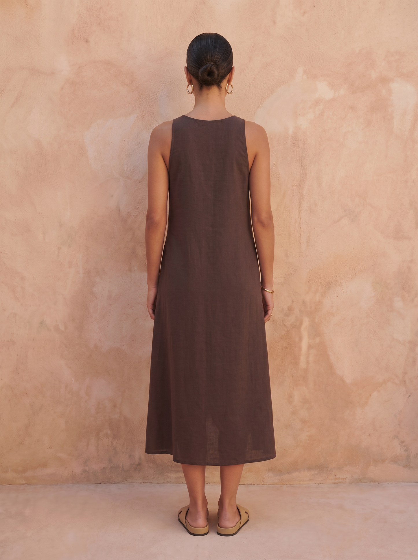 Bitter Pocket Maxi Dress - Brown